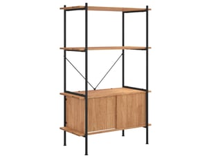 Étagère à 4 niveaux armoire 80x40x130cm acier bois d'ingénierie shl2873