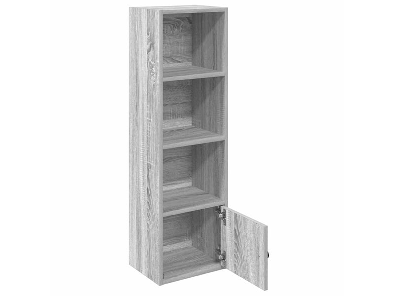  Bibliothèque, meuble de rangement salon sonoma gris 31x24x102 cm bois d'ingénierie  - Conforama D