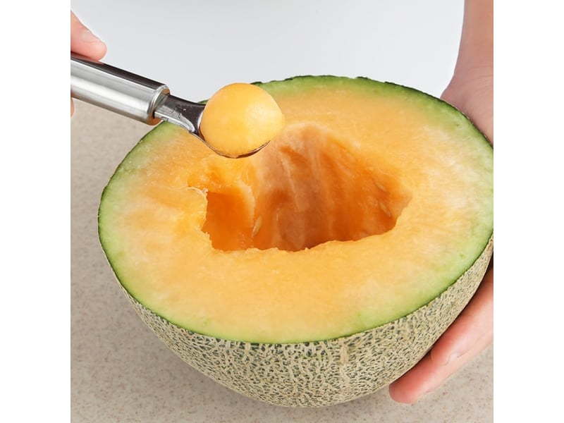  Cuillère à melon, cuillère à glace, cuillère à boules, cuillère à melon inox, cuillère de boule de fruits de cuisine, 18 x 3.1 cm cuillère parisienne - grey silver  - Conforama C