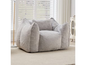 Fauteuil fixe <strong></strong> Tissu / Simili gris