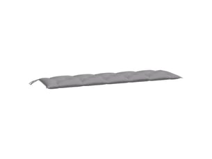 Coussin de banc de jardin, coussin d'assise gris 180x50x7 cm tissu oxford cf52730