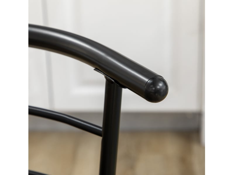  Lot de 3 meubles de cuisine : table bistrot et 2 chaises noires avec étagère, idéal pour petit espace  - Conforama D