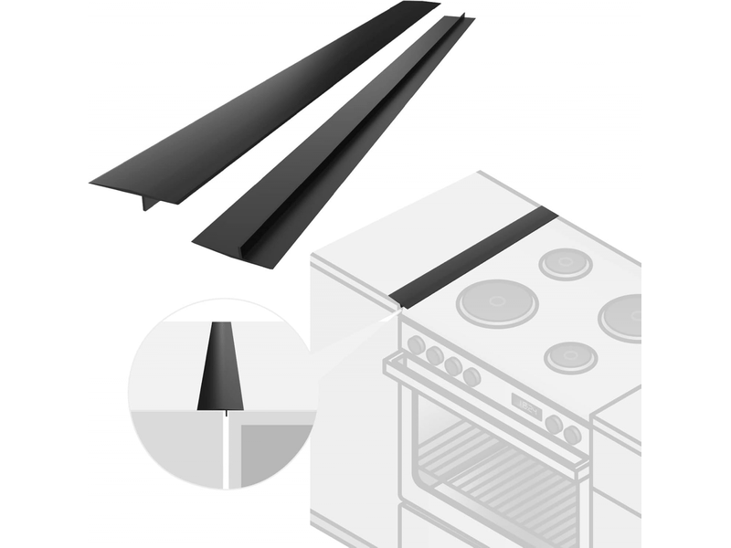  Paquet de 2 couvercles de joint de comptoir de cuisine en silicone, longueur de remplissage 76 cm  - Conforama A