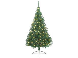 Sapin de noël - arbre de noël artificiel pré-éclairé vert 240 cm pvc