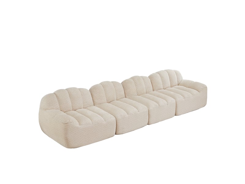 Canapé modulaire d'angle 4 places pour salon, avec assise profonde et soutien ergonomique au quotidien  - Conforama A