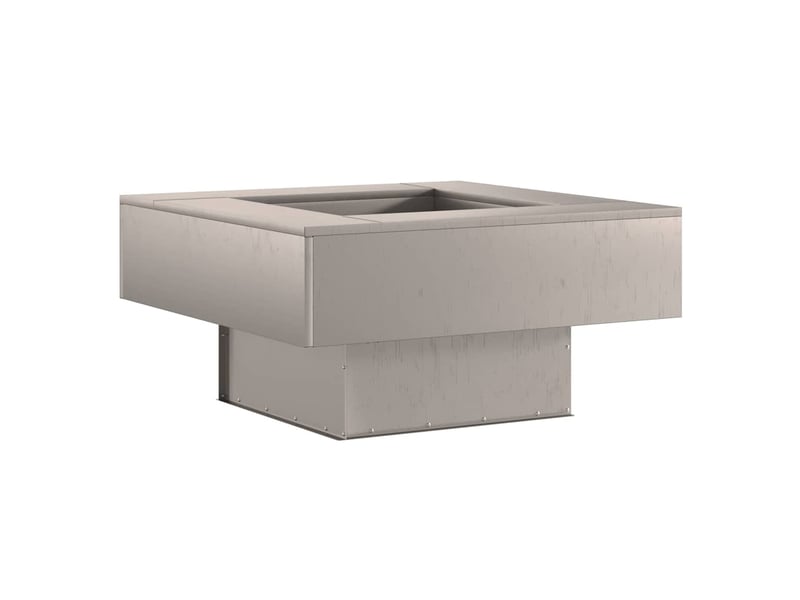  Brasero exterieur, foyer camping rouillé 80x80x40 cm acier patiné shl58760  - Conforama E