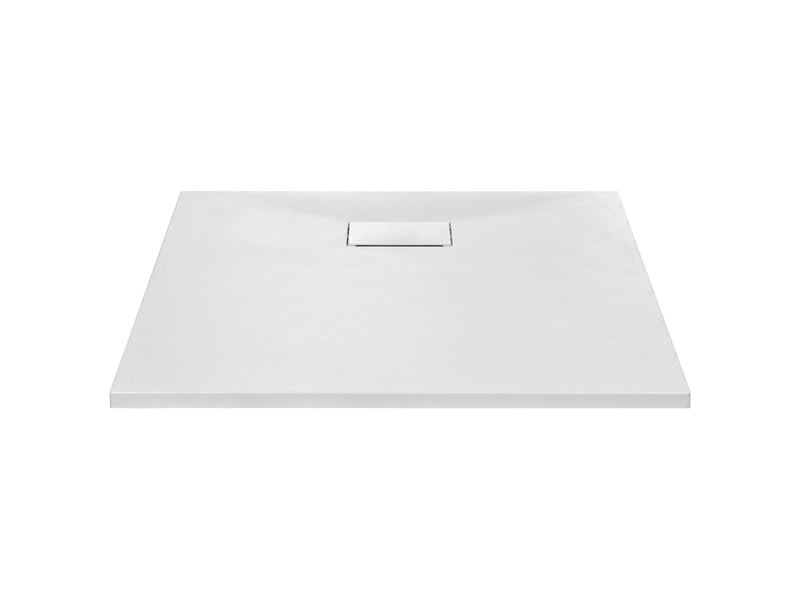  Bac de douche receveur de douche rectangulaire salle de bain maison intérieur trou de drain standard de 9 cm smc 90x90 cm blanc 02_0003450  - Conforama C