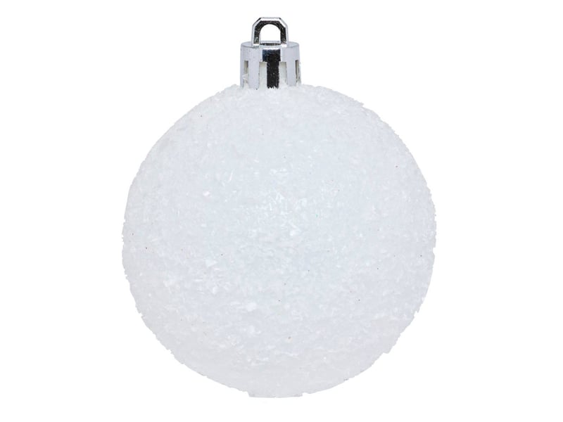  Lot de 25 boules de noël jokli 6cm blanc  - Conforama C