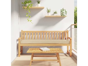 Coussin de palette, coussin de chaise, coussin de canapé beige 200 x 40 x 8 cm tissu oxford cf55287