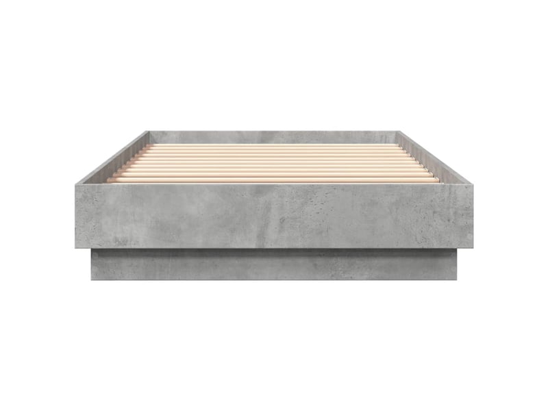  Lit simple- lit adulte -  cadre de lit sans matelas gris béton 100x200 cm  - Conforama C