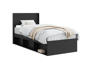 Lit simple 90x190 cm    coloris noir