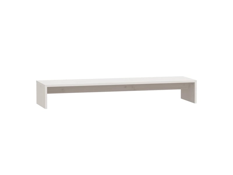 Support de moniteur 100 x 27 x 15 cm bois de pin solide blanc 02_0029198  - Conforama A