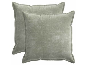 Lot de 2 housses de coussin houten vert 65 x 65 cm tissu chenille cf49387