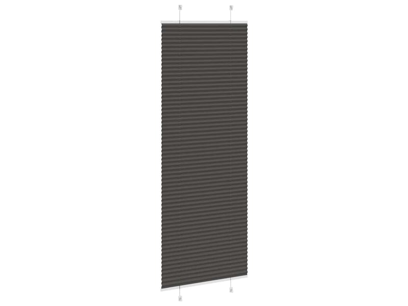  Store plissé, store de fenêtre noir 75x200 cm largeur du tissu 74,4 cm polyester cf46954  - Conforama D
