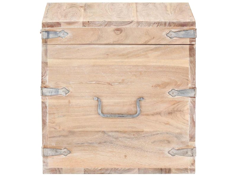  Coffre de rangement 40x40x40 cm bois d'acacia solide shl78719  - Conforama D