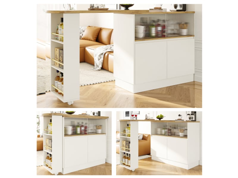  Table de bar blanc - 120cm mdf table de bar blanc - Conforama B