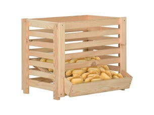 Boîte à pommes de terre 60x40x50 cm bois de pin solide