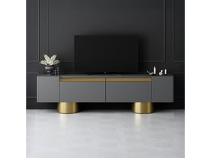 Meuble tv coloris noir  <strong>MOBILIER DECO</strong>  <strong></strong>