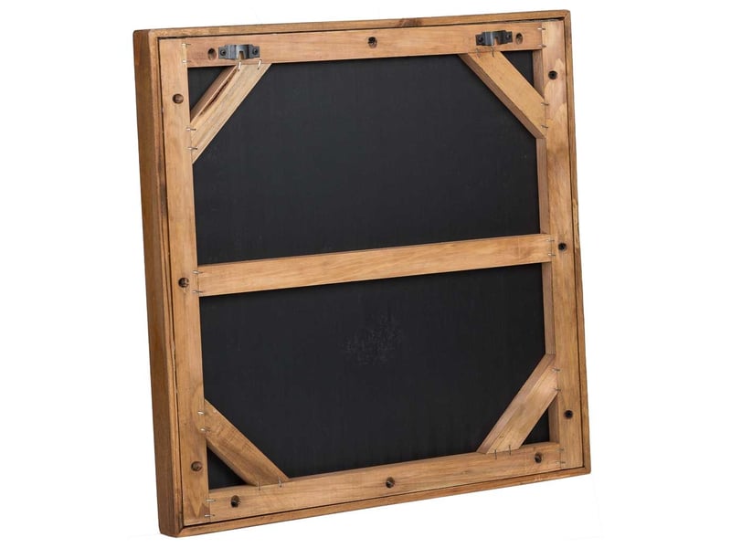 Tableau artisanal en bois recyclé relief beige et blanc 52x4x52 cm h - Conforama D
