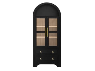 Buffet 2 porte(s)  2 tiroir(s)   - 76 cm coloris noir 