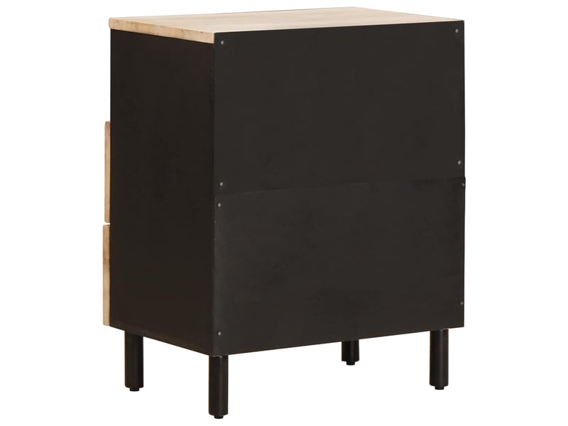  Table de chevet - cabinet de chevet - table de nuit blanc 50 x 33 x 62 cm bois de mangue massif  - Conforama D