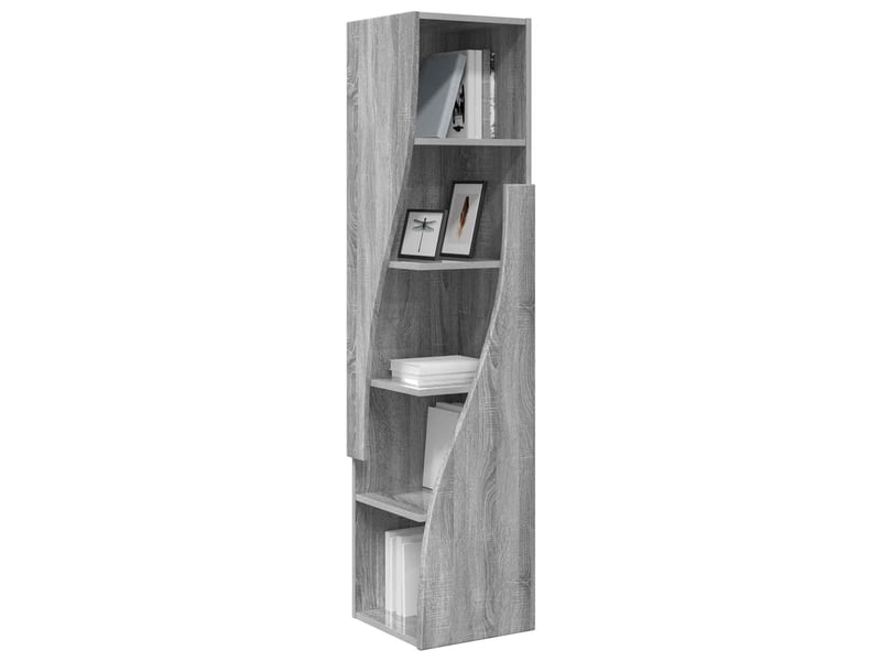  Meuble d'angle, meuble de rangement salon 32x32x140cm bois d'ingénierie gris sonoma  - Conforama C