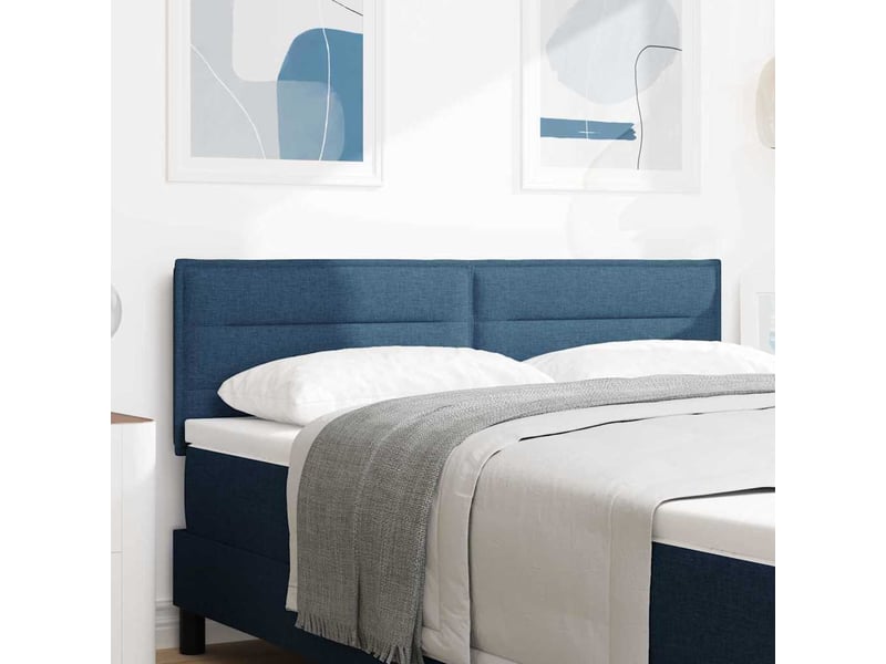 Tête de lit - panneau de tête de lit bleu 144 cm tissu - Conforama B