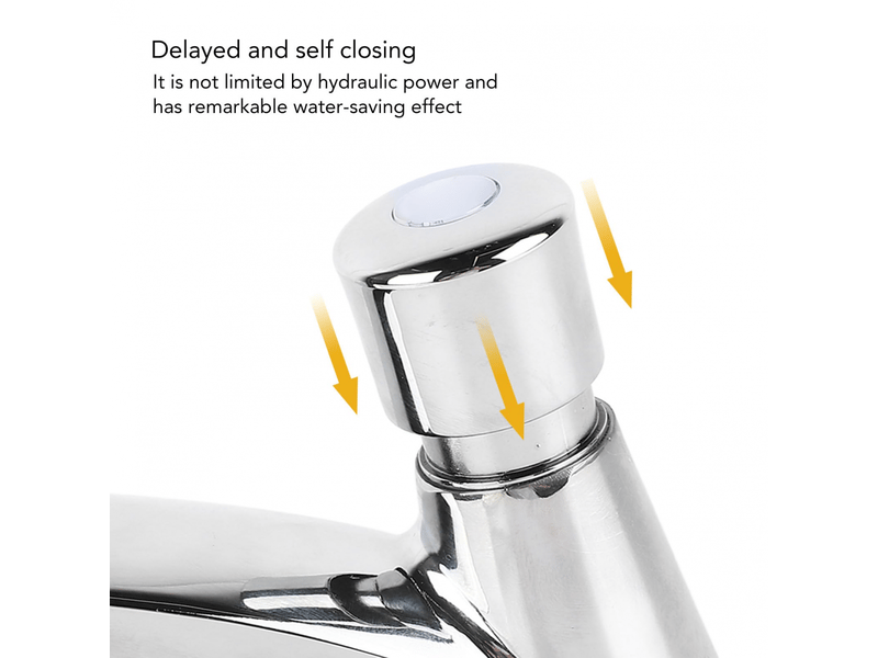  Robinet de cuisine temporisé à fermeture automatique en laiton - robinet évier froid simple pour salle de bain,hôtel et usage domestique  - Conforama D