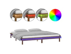 Lit 2 places 140x200 cm    coloris marron