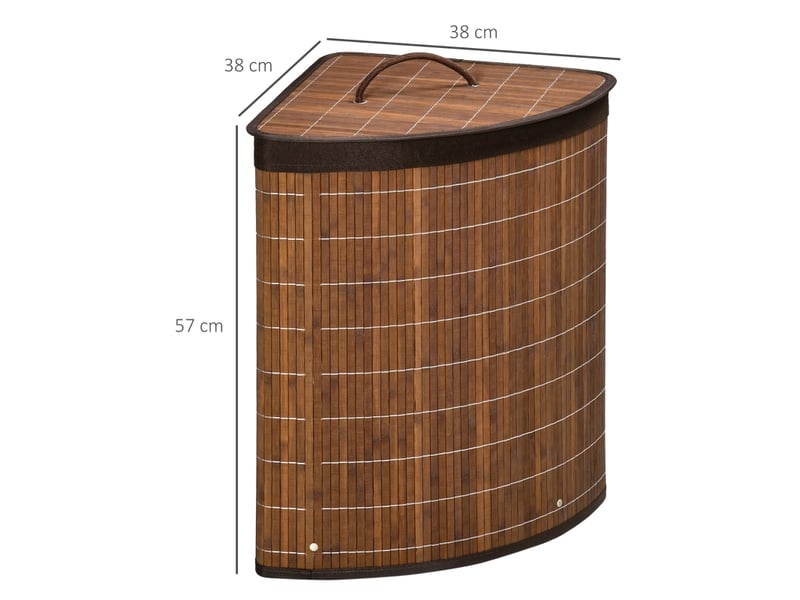  Panière à linge 55 l avec couvercle amovible 38 x 38 x 57 cm evryae  - Conforama E