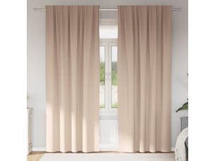 Lot de 2 rideaux occultants, rideaux black-out avec anneaux taupe 245 x 140 cm cf44777