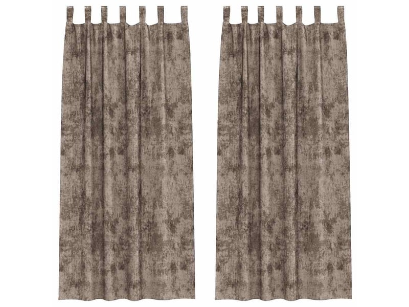  Lot de 2 rideaux en velours, rideaux de fenêtre cappuccino 225 x 140 cm velours cf44159  - Conforama A