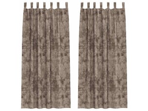 Lot de 2 rideaux en velours, rideaux de fenêtre cappuccino 225 x 140 cm velours cf44159