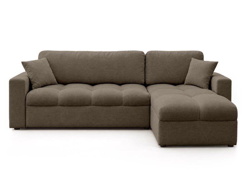  Cyro - canapé d'angle réversible 4 places convertible avec coffre en tissu - best mobilier - taupe CYRO - Conforama A