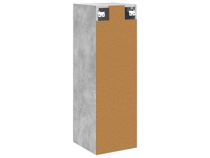  Cabinet salle de bain mural, meuble de rangement gris béton 33x34.5x60 cm shl2727  - Conforama E