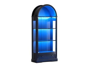 Vitrine coloris noir 3 étagère(s) DESVIAE - 80 cmx180 cm