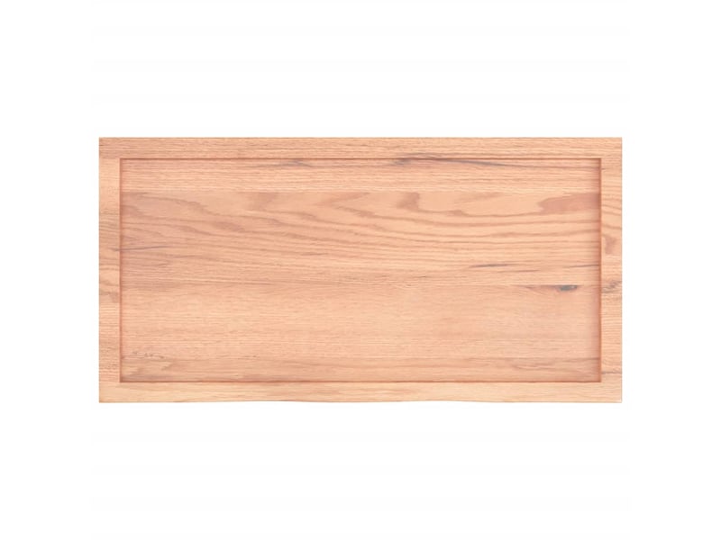 Comptoir de salle de bain, plan de travail marron 100x50x(2-4) cm bois traité cf65783 - Conforama D