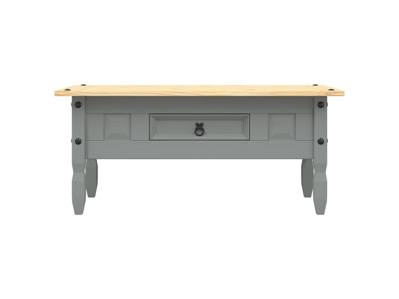  Table basse | table de salon pin mexicain gamme corona gris 100x55x44 cm  - Conforama D