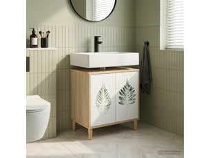 Armoire de salle de bain, meuble de rangement hanau sonoma 60x40x60 cm