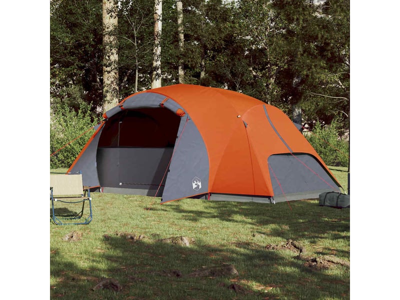  Tente de camping, tente familiale crossvent 8 personnes orange imperméable  - Conforama C