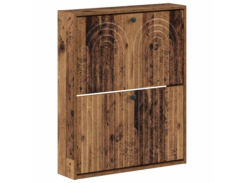  Meuble à chaussures mural, armoire à chaussures alkmaar 71x17x86 cm bois ancien  - Conforama A
