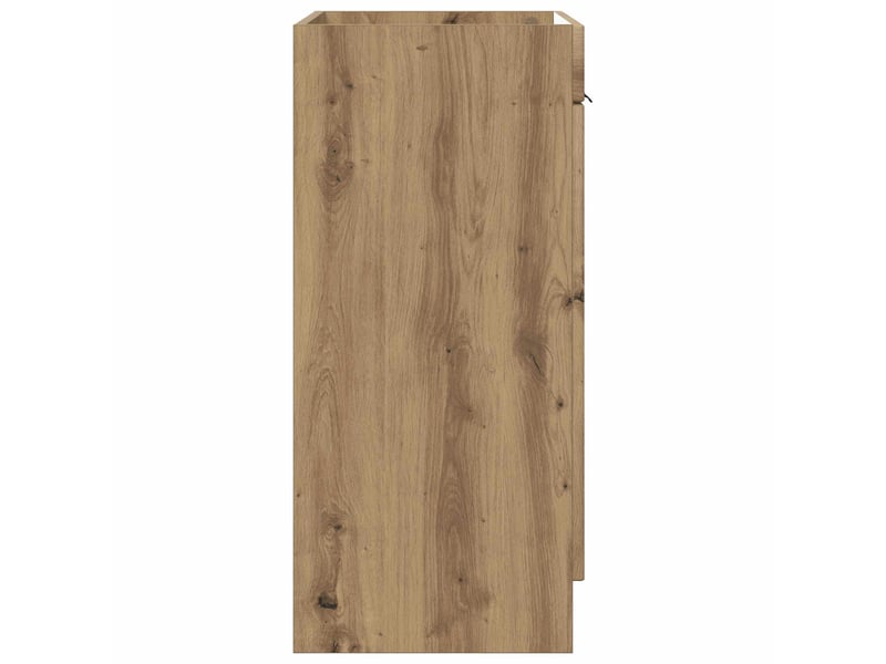  Armoire sous évier de salle de bain, meuble de rangement chêne artisanal shl7313  - Conforama E