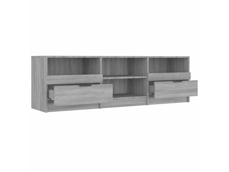  Meuble tv - banc tv - meuble de rangement sonoma gris 150x33,5x45 cm bois d'ingénierie  - Conforama E