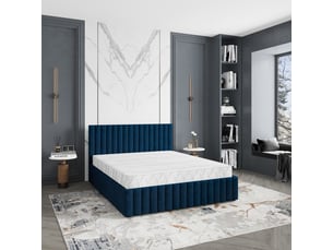 Lit coffre 140x200 cm <strong>MASSENO</strong>  <strong></strong> coloris bleu