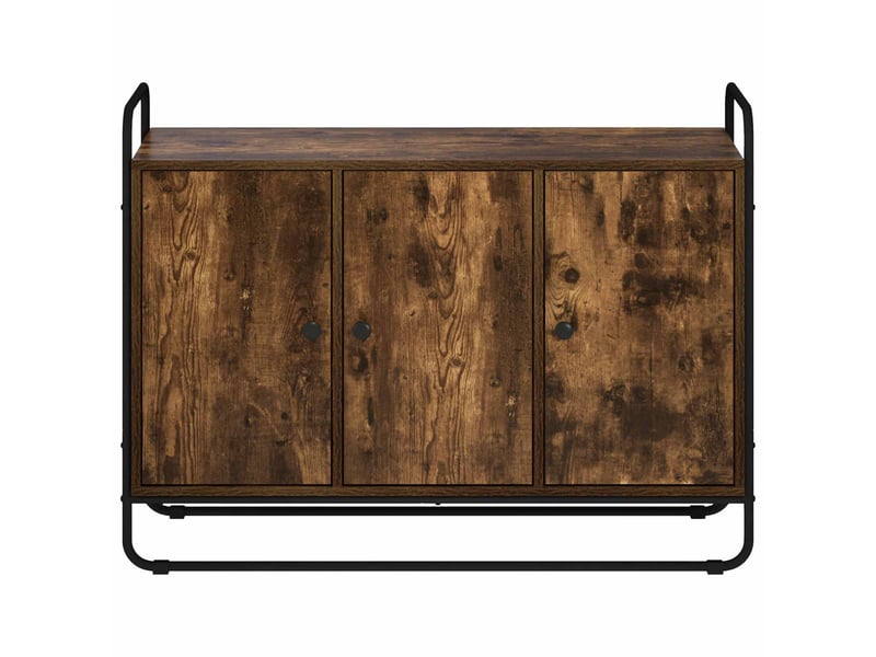  Buffet salon, buffet de rangement chêne fumé 102x35x75 cm bois d'ingénierie shl52763  - Conforama D