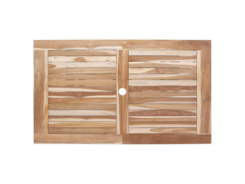  Vidaxl table de jardin pliante naturel 120 x 70 x 75,5 cm  - Conforama E