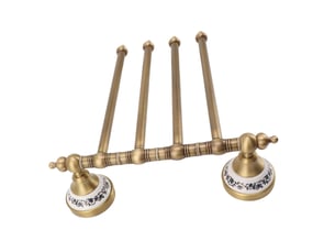 Bar à serviette pivotante laiton antique, porte-serviettes rotative pour salle de bain