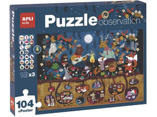 Puzzle observation foret 104 pieces