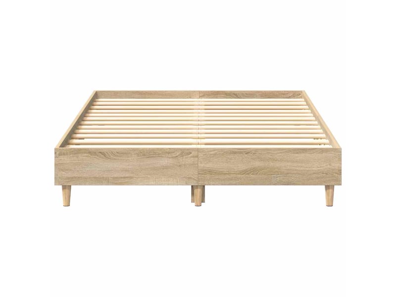  Lit double- lit adulte -  cadre de lit sans matelas chêne sonoma 120x200 cm  - Conforama D