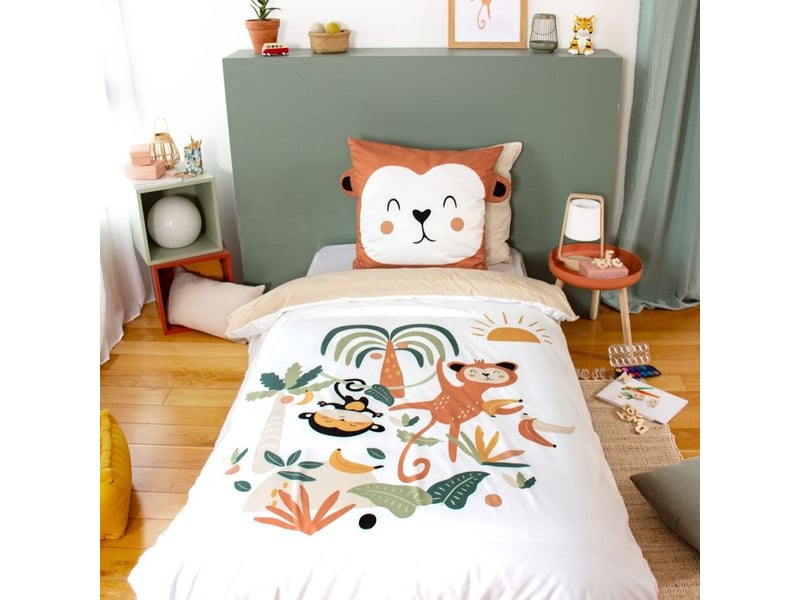  Housse de couette enfant 140x200 + 1 taie avec oreilles  - Conforama A